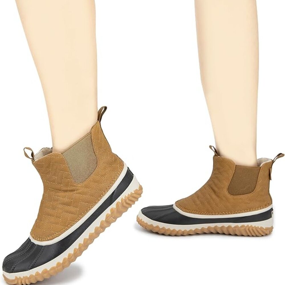 JBU Women's Paisley Waterproof Ankle Bootie Tan
